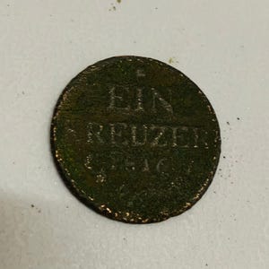 Antique 1816 Austrian Empire 1 Kreuzer Coin, Authentic Habsburg Dynasty Copper, Historical Numismatic Collectible, History Buff Gift