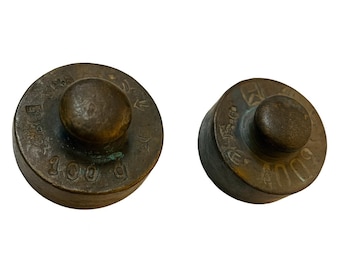 Vintage Chinese Scale Weights Set, Antique Bronze 100g Calibration Weights, Retro Brass Decor, Collectible Photography Prop, Asian Gift