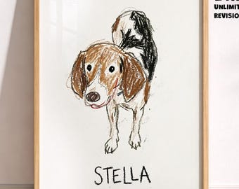 Custom Pet Portrait Pet Illustration Art Funny Pet Portrait Ugly Pet Portrait Bad Pet Portrait Custom Pet Drawing Line Art Caricature Pet
