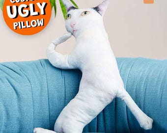 Personalisiertes hässliches Haustierkissen, hässliches Katzenkissen, 3D-Form-Kissen, hässliches Hundekissen, Haustierkissen vom Foto, lustiges Kissen, niedliches Hundekissen, Katzenspielzeug