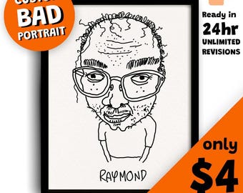 Custom Ugly Portrait, Custom Bad Portrait, Ugly People Portrait, Custom Funny Couple Caricature Portrait, Gift for Couples, Christmas Gift