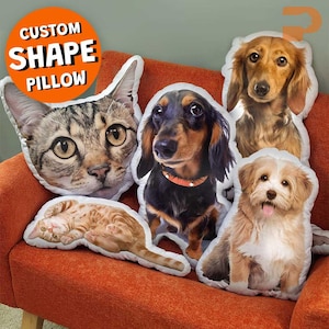 Custom Pet Pillow, Dog Pillow, Pet Pillow, Pet Plush Pillow, Dog Pillow From Photo, Cat 3D Pillow, Custom Cat Pillow, Custom Shaped Pillows