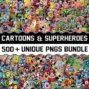 550+ Cartoon Mega Bundle Png, Cartoon characters Svg, Cartoon png, Cartoon Clipart, T-shirt Design, Cartoons Bundle, Cricut File, Silhouette
