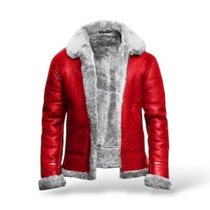 Handcrafted Men’s RAF B3 Sheepskin Aviator Bomber Jacket – Warm Winter Pilot Leather Coat – Gift for Him