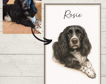 Custom Pet Portrait: Personalized Digital Art, Hand-Drawn Style (Digital Download)