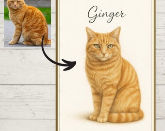 Custom Pet Drawing | Digital Portrait in Hand-Sketched Art Style (Instant Download)