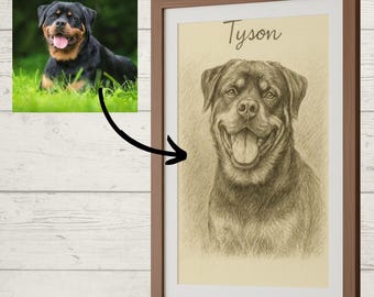 Personalized Pet Artwork | Custom Hand-Drawn Digital Portrait Download