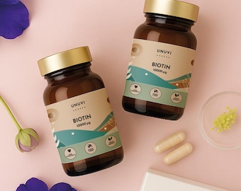 Biotyna 10000 mcg 120 kapsułek wegetariańskich Witamina B7 UNUVI