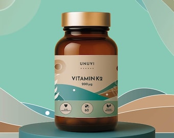 Vitamin K2 MK-7 200 µg 60 vegetarische Kapseln UNUVI