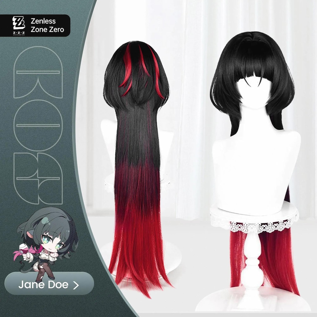 Zenless Zone Zero ZZZ Jane Doe Handmade Cosplay Wig Hair| Jane Doe Wig| Halloween Christmas Gift for Girl Women Boy Men - Etsy