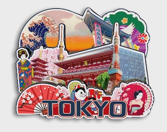 Tokyo Japan Refrigerator Magnet, Travel Magnet Souvenir, Small Refrigerator Decorations, Adventure Keepsake Gift, Gift For Couple, Family