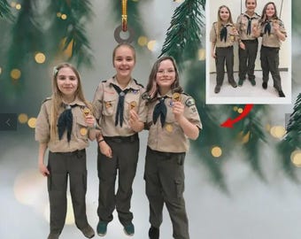 Eagle Scout Christmas Gift, Camping Lover Decor, Personalized Scout Troop Ornament, Gift For Scouting Lover, Friends