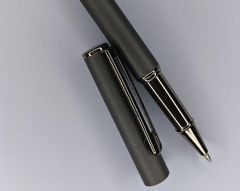 Personalized Grey Luxury Ballpen – Velvet Finish - Classic And Professional Gift