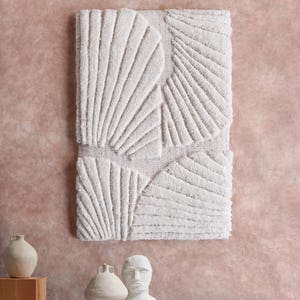 Modern Boho Wool Wall Art •  Handmade Tufted Textile Wool wall Art • Abstract Fiber Wall Art • Living Room Wall Art - Caetano Wool Wall Art