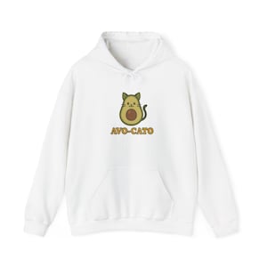 Avo-Cato Cat Hoodie, Funny Cat Hoodie, Cute Cat Sweatshirt, Cat Clothing, Cat Lover Gift, Gift for Cat Owners, Unisex Animal Hoodie