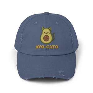 Avo-Cato Cat Cap, Funny Avocado Cat Hat, Cute Cat Lover Gift, Animal Lover Cap, foodie hat, funny food gift, cat accessories