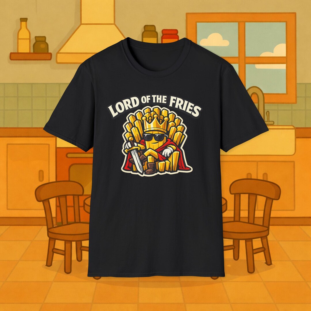Lord of the Flies Parody, Cartoon Fast Food, French Fries Lover, Fry Humor Tee - Etsy