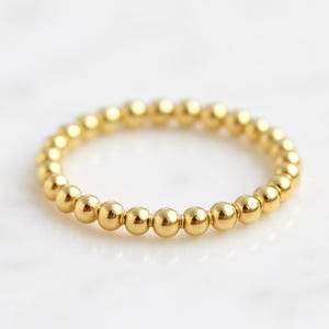 Bague en or 14 carats, jonc empilable délicat