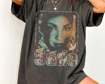 Comfort Colors Sade Shirt, 90s Sade Music Shirt, Colllage Sade Shirt Men Women, Albums Sade T Shirt