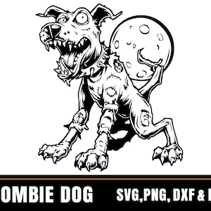 Zombie Dog SVG: Funny Halloween Clipart for Cricut