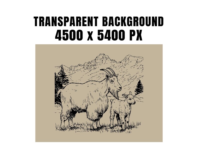 Angus Goat & Calf SVG PNG DXF Eps, Farm Animal Clipart Vector, Ranch ...