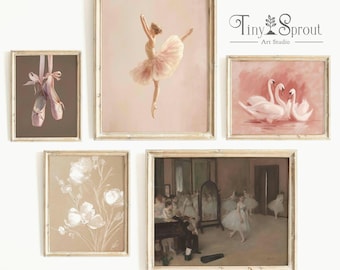 Ballerina Nursery Wall Art – Swan Print – Degas Ballerinas – Girls Room Decor