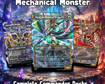 Teval Proxy Deck 100 Karten + Token | Mechanisches Monster Kommandanten Kartenspiel | Volles MTG EDH Deck | Custom Anime Proxy Deck Geschenk Set