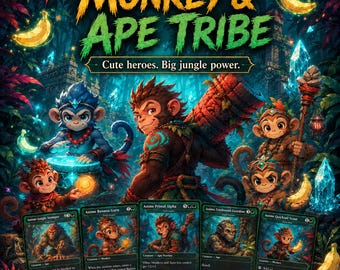 Kibo Inspiriert Proxy Deck 100 Karten Token Anime Affe Gruul Kommandant Deck Volles MTG EDH Deck Benutzerdefinierte Bananen Artefakt Geschenkset