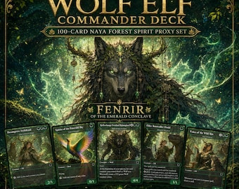 Wolf Princess Proxy Deck, Voja Kommandant EDH Deck, 100 benutzerdefinierte randlose Casual TKG-Karten