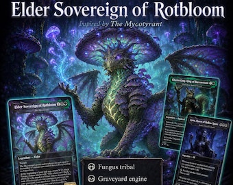 Fungus Tribal Proxy Deck, The Mycotyrant Kommandant EDH Deck, 100 benutzerdefinierte randlose Casual TKG-Karten