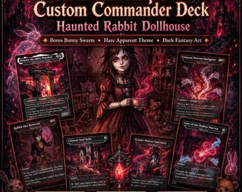 Arabella Hare Apparent Proxy Deck, 100 Card Kommandant EDH Deck + Tokens, benutzerdefinierte randlose Casual TKG-Karten