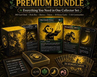 Benutzerdefinierte Minimal Monkey Kommandant Deck, Gruul Kibo Proxy Deck, 100 Karte Ape Jungle Artefakt Zähler Set