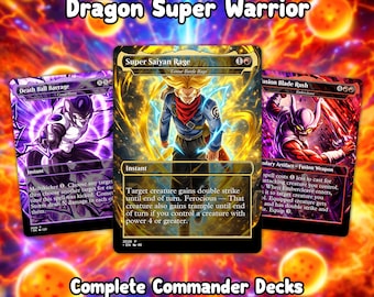 Super warrior Proxy Deck, Goku Kommandanten Deck, Benutzerdefiniertes MTG Kommandanten Deck, 100 Karten Deck + C, Anime Geschenk mit Deck Box