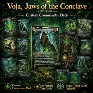 Wolf Princess Proxy Deck, Voja Commander EDH Deck, 100 Custom Borderless Casual TCG Cards