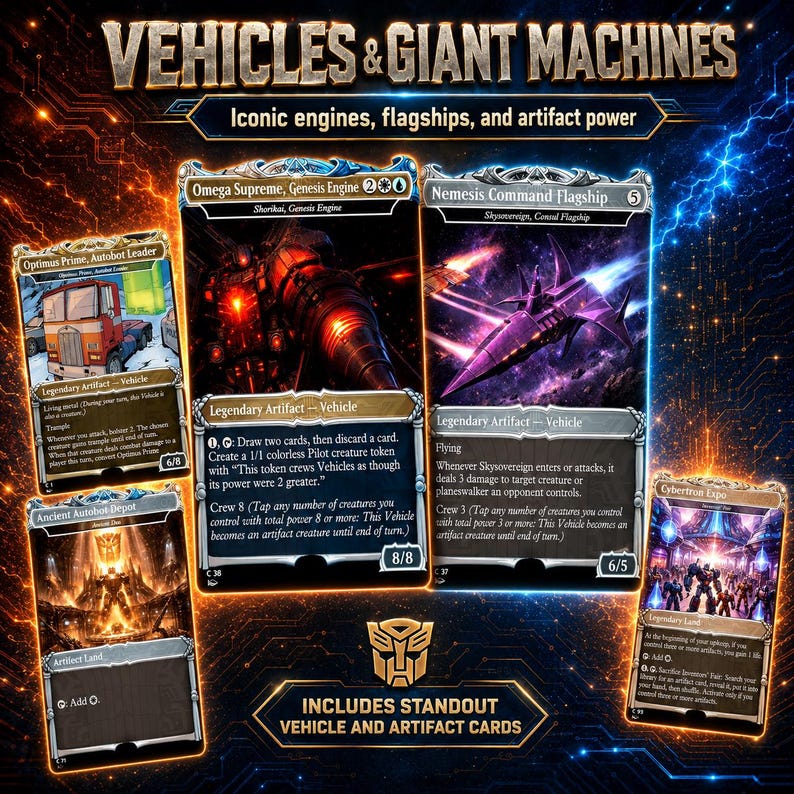 Wandelnde Roboter Kommandant Deck MTG Proxy – Autobot EDH Deck – 150+ Karte Custom Magic Deck – Anime Style Proxy Karten – Geschenk für MTG Fans Bild 5
