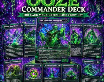 Ooze Tribal Proxy Deck, Aeve Kommandant EDH Deck, 100 benutzerdefinierte randlose Casual TKG-Karten