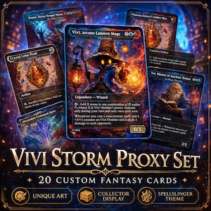 Vivi Spellslinger Proxy-lek, 100-korts Commander EDH-lek + tokens, anpassade kantlösa casual TCG-kort
