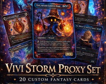 Vivi Spellslinger Proxy Deck, 100 Card Captain EDH Deck + Tokens, benutzerdefinierte randlose Casual TKG-Karten