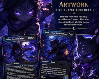 Ninja Tribal Proxy Deck, 100 Card Kommandant EDH Deck + Tokens, benutzerdefinierte randlose Casual TKG-Karten