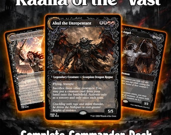 Kaalia of the Vast Kommandant Deck - Angel Demon Dragon Tribal EDH Deck - Benutzerdefiniertes Gothic Fantasy MTG Proxy Deck - Kompletter 100 Card Kommandant