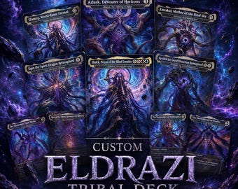 Eldrazi Abstraktes Proxy Deck, Ulalek Kommandant EDH Deck, 100 benutzerdefinierte randlose Casual TKG Karten