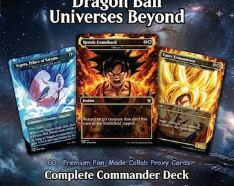 Dragon Ba.ll Kommandanten Deck, Anime MTG Kommandanten Deck, Benutzerdefiniertes EDH Proxy Deck, 100 Karten Anime inspiriertes Kommandanten Deck, Geschenk für MTG Player
