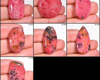 Glorious Rhodonite Top Grade Quality 100% Natural Rhodonite Cabochon Loose Gemstone For Making Jewelry