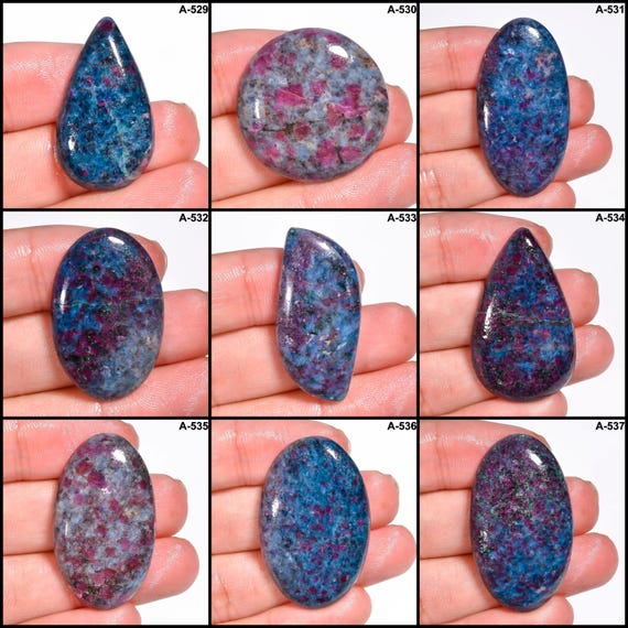 Genuine Ruby Kyanite Top Grade Quality 100% Natural Ruby Kyanite Cabochon Loose Gemstone For Making Jewelry