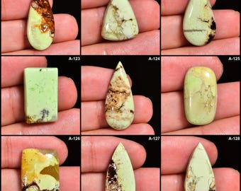 Selected Lemon Chrysoprase Top Grade Quality 100% Natural Lemon Chrysoprase Cabochon Loose Gemstone For Making Jewelry