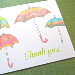 Baby Shower Thank You Cards, Umbrella Thank You Cards, Set of 25 image 5