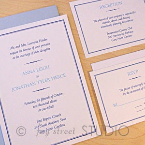 Wedding Invitation Suite / Elegant Modern Wedding Invitations, Simple Elegance - Deposit