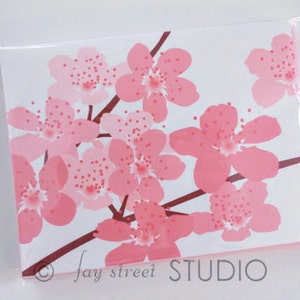 Cherry Blossoms Blank Notecards / Blank Cards / Floral Stationery, 10-Count image 5