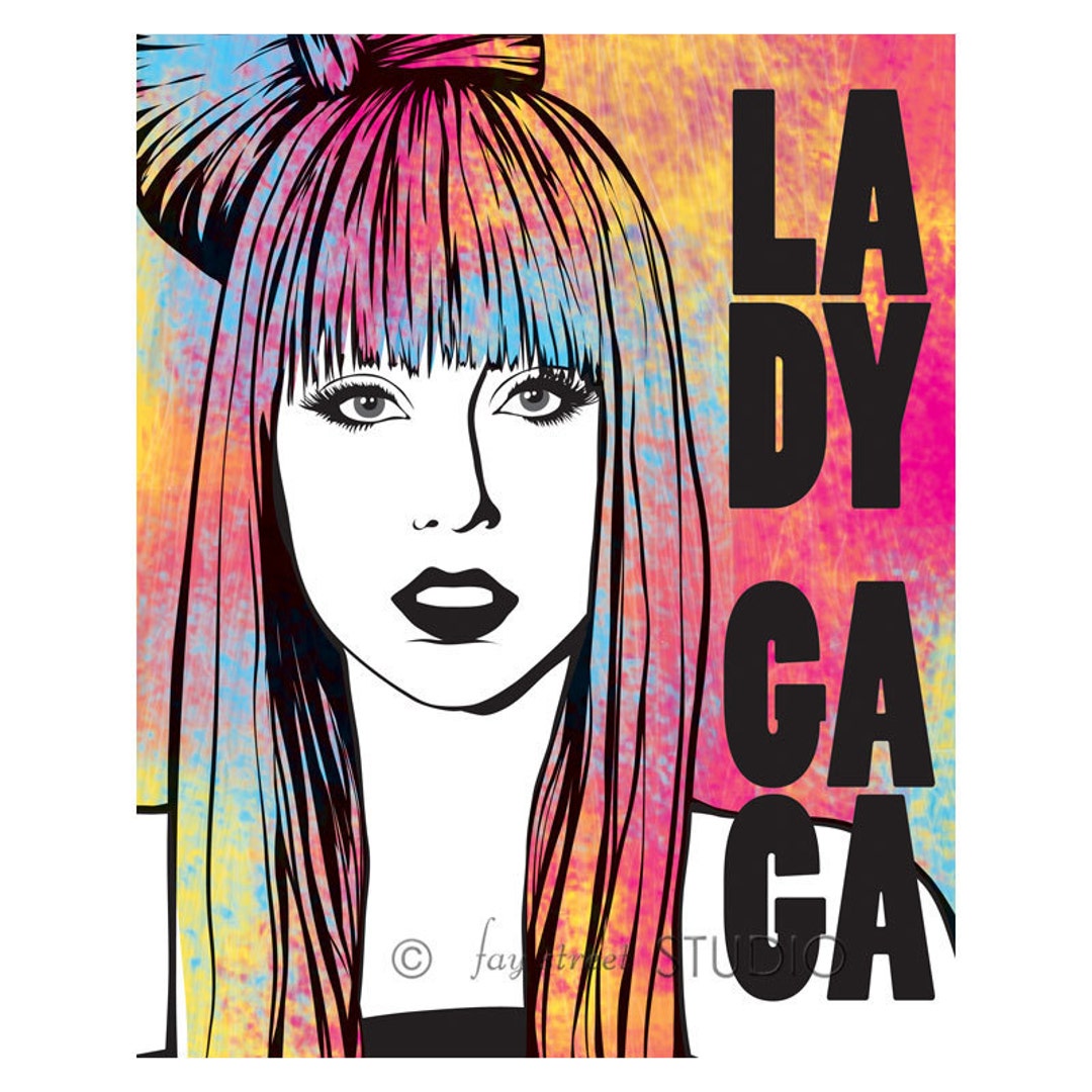 Lady Gaga Poster Art Print, 8x10 - Etsy