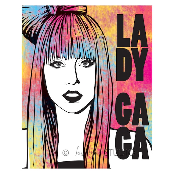 Lady Gaga Poster Art Print, 8x10